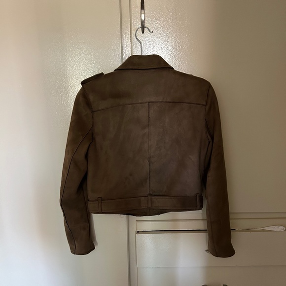 Zara Brown Leather Jacket - Picture 9 of 10
